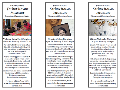 Saturday Workshops Poster